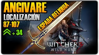 THE WITCHER 3  LOCALIZACIÓN ESPADA ANGIVARE  ACERO [upl. by Anetsirhc]