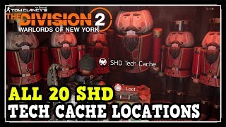 All 20 SHD Tech Cache Locations in Warlords of New York The Division 2 [upl. by Yennek]