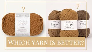 Drops Daisy VS Sandnes Garn Double Sunday Yarn Comparison Untwisted Threads [upl. by Gnov]