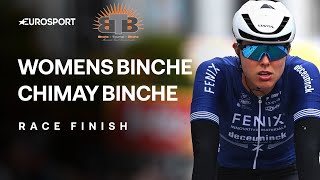 BIG TALENT WINS 😮  BincheChimayBinche 2024 Womens Elite Final Kilometres  Eurosport Cycling [upl. by Assirod]