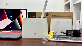 Huawei B311 Universal 4G Router Unboxing Connecting and Setup [upl. by Htevi728]