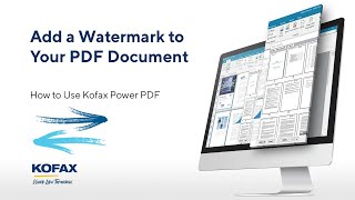 How to Add Watermarks to a PDF Document in Kofax Power PDF [upl. by Edwin]