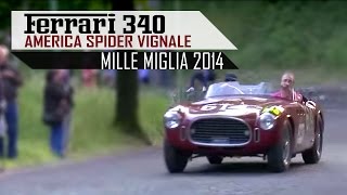 FERRARI 340 AMERICA SPIDER VIGNALE 1952 amp BERLINETTA 1951  Mille Miglia  V12 engine sound  SCC TV [upl. by Bunch]