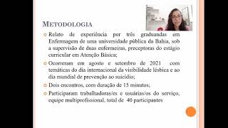 ATUAÇÃO DA ENFERMEIRA NA “SALA DE ESPERA” COMO OPORTUNIDADE PARA EDUCAÇÃO EM SAÚDE NA ATENÇÃO BÁSICA [upl. by Aras]