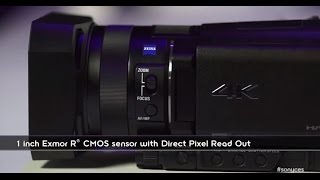 CES 2014 FIRST LOOK New Sony 4K Handycam® FDRAX100 [upl. by Ytsirk338]