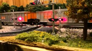 Union Pacific coal train through grade crossing [upl. by Debbi]