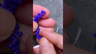 1 minute how to make beaded earrings making earrings with bicone 4mm leaf earrings P3 [upl. by Kancler]