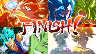 Dragon Ball Fighterz ALL DRAMATIC FINISHES amp INTROS INCLUDING EVERY DLC [upl. by Ahsekim]