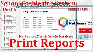 Java Programming  12 Print Reports  Cashiering System  JasperReport  POS receipt [upl. by Fernand]