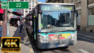 Bus 22  Gare SaintLazare  Porte de SaintCloud [upl. by Ahsaekal972]