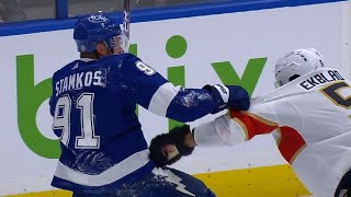 Steven Stamkos Goes After Aaron Ekblad [upl. by Johiah214]