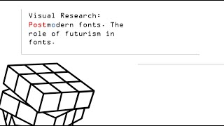 2024 Visual Research Postmodern fonts The role of futurism in fonts 002 [upl. by Adnarahs]