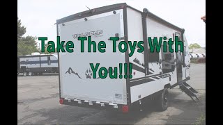 Awesome Little Toy Hauler With a Patio 2022 Forest River Wolf Pup 18RJB BL  Adventure RV Napa [upl. by Cyd]