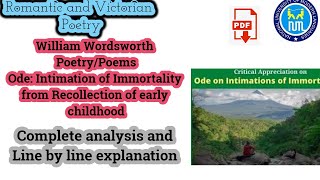 Ode Intimation of Immortality by Wordsworth intimations of immortality analysis [upl. by Gish]