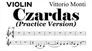 Czardas Violin Sheet Music Backing Track Play Along Partitura [upl. by Seaden]