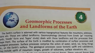 Ch 4 Geomorphic Processes and Landforms Class9 Physical Geography English medium SchoolWBBSE [upl. by Ydniahs458]