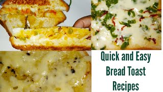 BreadToastVarieties Vegetable Cheese Sandwich  Garlic bread Toast  Chilli cheese Toast [upl. by Gwenny]