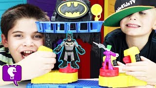 Batmans Battle Batcave Toy Review by HobbyKidsTV [upl. by Bornie]