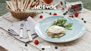 Huevos benedictinos con salmón ahumado ALDIrecetas [upl. by Lynea]