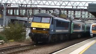 Trains at Stratford LondonSaturday 27092014 c2c Diversions [upl. by Bachman787]