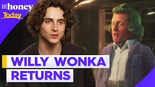 Timothée Chalamet talks new movie ‘Wonka’  9Honey [upl. by Jehias]