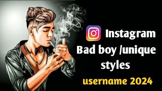 top 25 bad boy username  Instagram unique and styles name  Instagram username [upl. by Reitrac259]