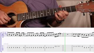 How to Play the Intro and Melody to Across the Universe by the Beatles on Guitar with TAB [upl. by Pontias388]