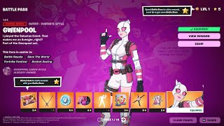 NEW Fortnite Chapter 5 Season 4 Battle Pass ALL TIERS 1100 [upl. by Aidnac99]