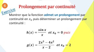 Exercice dApplication sur le quotProlongementquot dune Fonction par Continuité [upl. by Sewell]