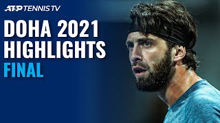 Roberto Bautista Agut vs Nikoloz Basilashvili  Doha 2021 Final Highlights [upl. by Anelrahc159]