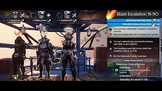 Trio Blaze Heroic Escalation with Strikers Build  Dauntless [upl. by Allerie]