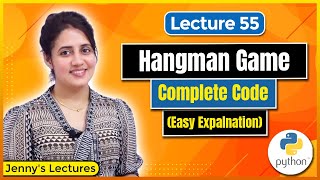 Hangman Game in Python  Python Project 3  Python Project for beginners lec55 [upl. by Barton]