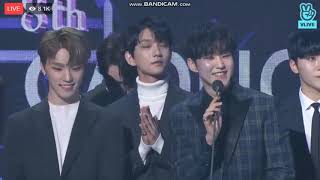 190123  8th GAON CHART MUSIC AWARDS 2018  SEVENTEEN WIN [upl. by Aklog]