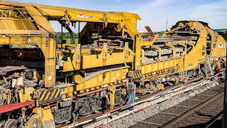 Railway Track Laying Machine renewing a highspeed railway line [upl. by Sylado736]