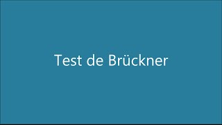 Test de Brückner [upl. by Viradis]