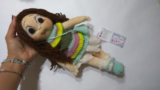 Amigurumi Carlotta doll bambola crochet uncinetto muneca con vestitino e borsa [upl. by Llywellyn]