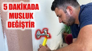 MUSLUK BAŞLIĞI DEĞİŞTİRME MUSLUK SU DAMLATIYORSA İZLEYİN [upl. by Ahsiekan]