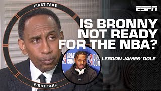 First Take addresses LeBronBronny nepotism criticism MUST BE EARNED NOT GIVEN  Kendrick Perkins [upl. by Aryajay]