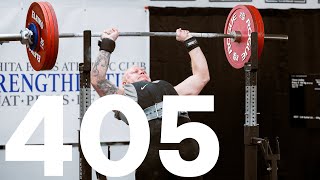 Chase Lindley Presses 405 lbs [upl. by Diarmid922]