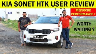 KIA Sonet HTK 12 Petrol MT User Review in Tamil  Performance amp Comfort after 21000 kms of usage [upl. by Syhr851]