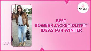 3 Best BomberJacket Outfits You Must Have  Celebrity Winter Fashion  Myntra Studio [upl. by Yrtsed]