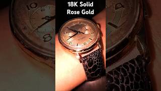 Almadia Chronographe Suisse 1950s 18K Rose Gold Swiss Watch [upl. by Karia337]