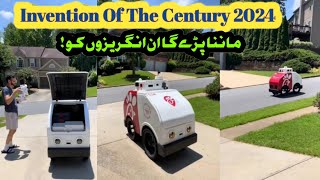 new invention of the century 2024  world class delivery robot [upl. by Lesko36]