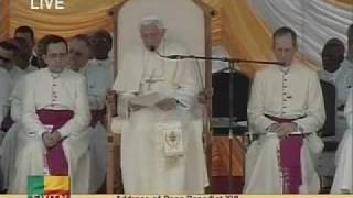 Voyage apostolique du Pape Benoît XVI au Bénin du 18 au 20 novembre 2011 [upl. by Solohcin]