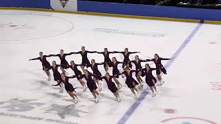 2024 Midwestern US Synchronized Skating  Trine University Collegiate  3rd Place 10073 pts [upl. by Azenav]