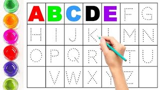 Collection of uppercase amp lowercase alphabet dotted lines ABCD alphabet writing alphabet song A Z [upl. by Hilary]