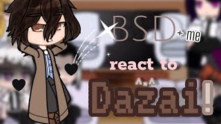 Bsd react to Dazai  GCRV  BSD X GACHA  Nastasia [upl. by Arim19]