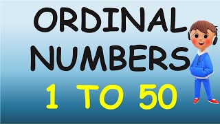 Ordinal numbers 1 to 50  Ordinal Numbers 1st To 50th  1 To 50 Ordinal Numbers [upl. by Ettesus]