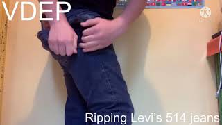 Ripping Levi’s 514 Jeans [upl. by Llertnad]