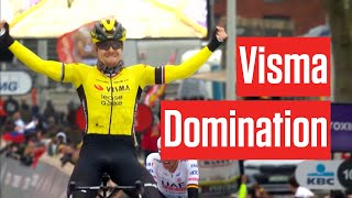 Wout Van Aerts Visma Dominates Omloop Het Nieuwsblad 2024 [upl. by Cullen458]